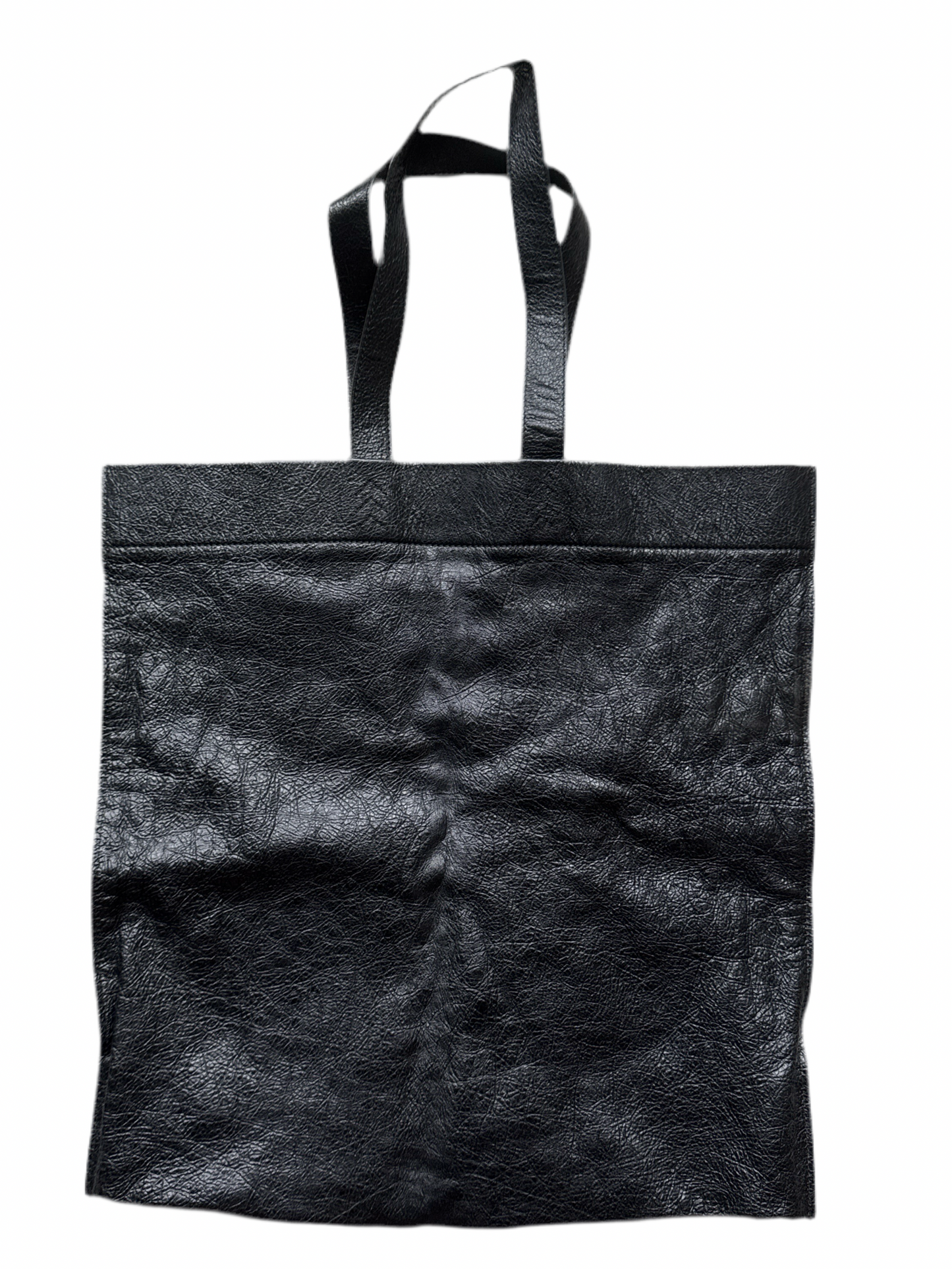 Leather tote bag