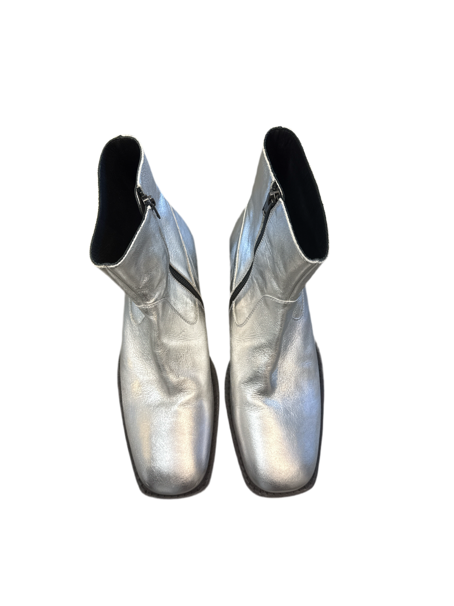 Silver ankle boots size 44