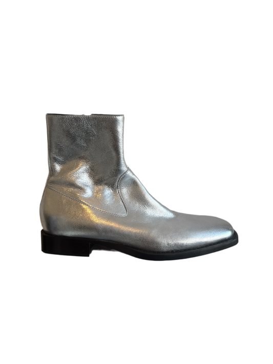 Silver ankle boots size 44